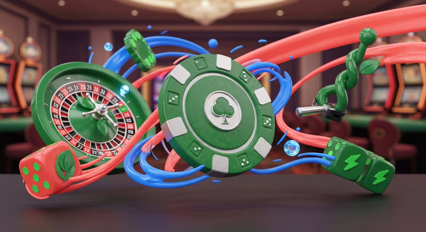 Casino moderne éco-responsable avec panneaux solaires, énergie verte et conception durable